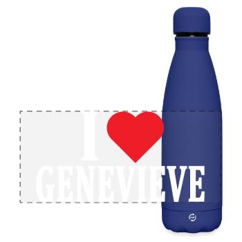 T-Shirt Ich liebe Genevieve T-Shirt Geschenkidee - Matte Panorama Isolierflasche 500 ml - Dunkelblau  - Vorne