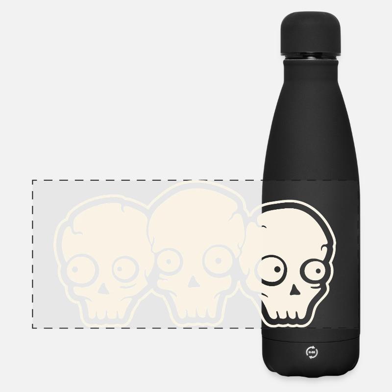 Skull - Matte Panoramic Thermal Bottle 500 ml - black