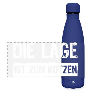 Die Lage ist zum kotzen - Matte Panorama Isolierflasche 500 ml - Dunkelblau  - Vorne