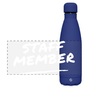 Staff Member - Crew - Team - Mitarbeiter Mitglied - Matte Panoramic Thermal Bottle 500 ml - dark blue  - Front