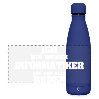 Arbeit Informatiker - Matte Panorama Isolierflasche 500 ml - Dunkelblau  - Vorne