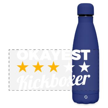 Average kickboxer - Matte Panoramic Thermal Bottle 500 ml - dark blue  - Front