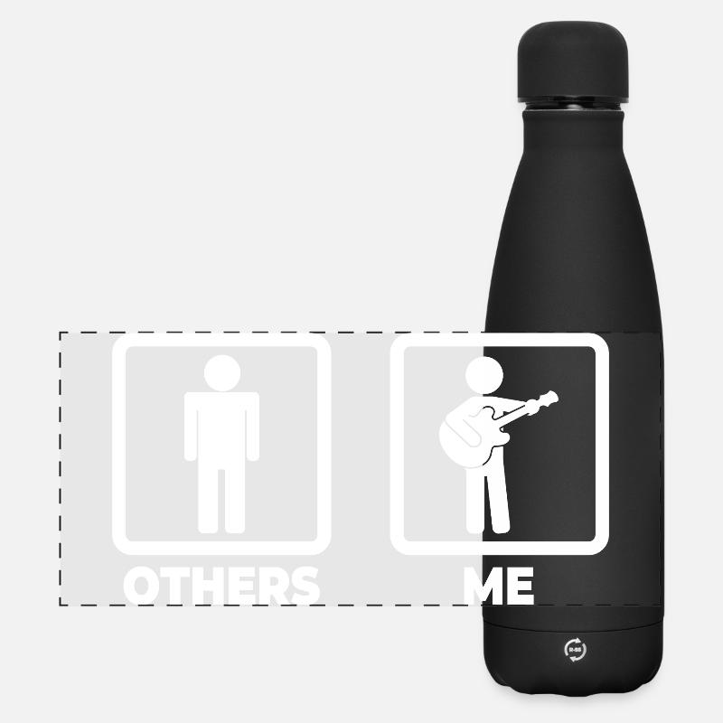 Me as a guitarist - Matte Panoramic Thermal Bottle 500 ml - black
