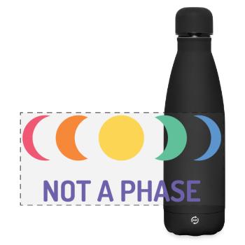 LGBT Pride Month - Keine Phase - Matte Panorama Isolierflasche 500 ml - Schwarz - Vorne
