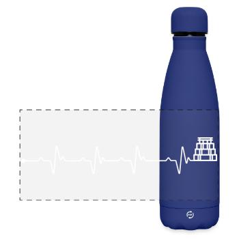 Battement de cœur des pyramides mésoaméricaines - Gourde isotherme panoramique mate 500 ml - bleu foncé  - Devant