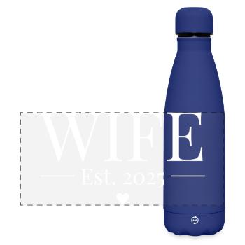 Épouse établie en 2025 - Gourde isotherme panoramique mate 500 ml - bleu foncé  - Devant