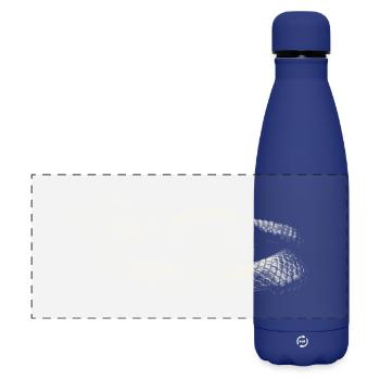 Schlange - Matte Panorama Isolierflasche 500 ml - Dunkelblau  - Vorne