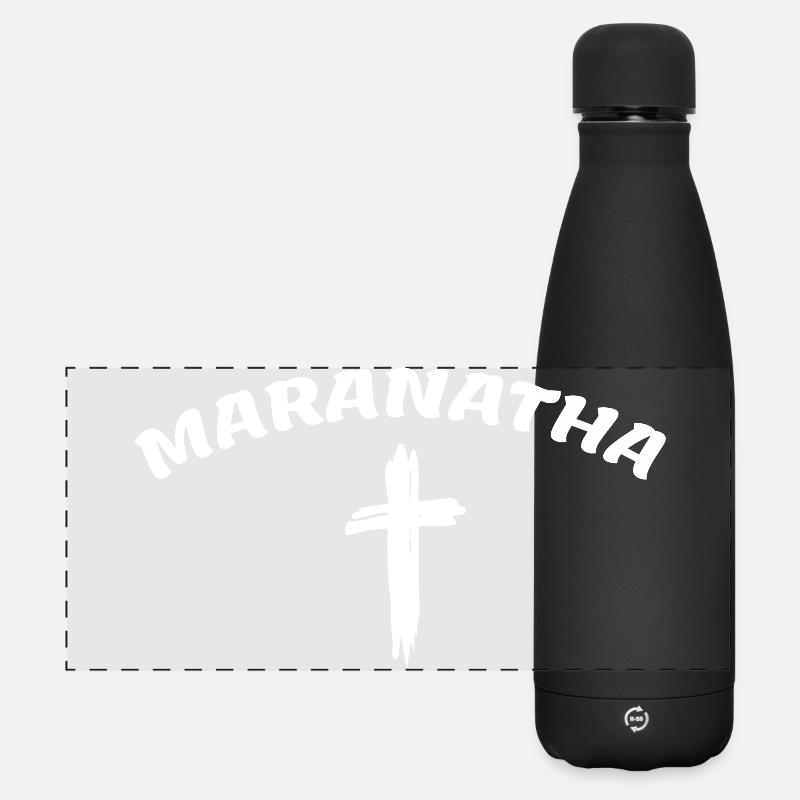 Maranatha Crosswriting Logo - Matte Panoramic Thermal Bottle 500 ml - black