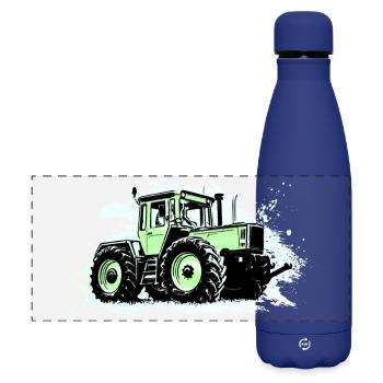 Green Tractor - MB-trac 1300 - Matte Panoramic Thermal Bottle 500 ml - dark blue  - Front