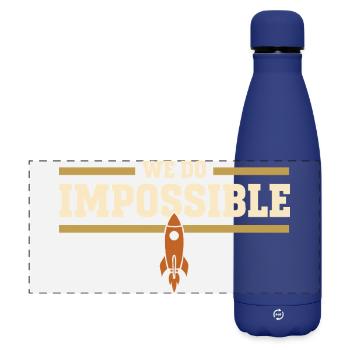 Science-fusée, Scientifique en fusées, Aérospatiale - Gourde isotherme panoramique mate 500 ml - bleu foncé  - Devant