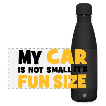 small car - Matte Panorama Isolierflasche 500 ml - Schwarz - Vorne