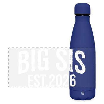 Big Sis Est 2026 - Matte Panorama Isolierflasche 500 ml - Dunkelblau  - Vorne