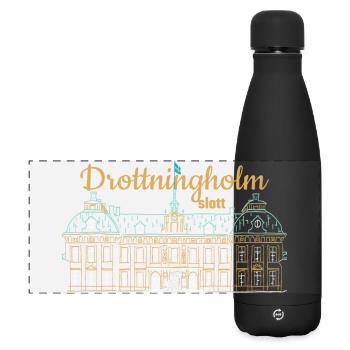 Schloss Drottningholm in Schweden - Matte Panorama Isolierflasche 500 ml - Schwarz - Vorne