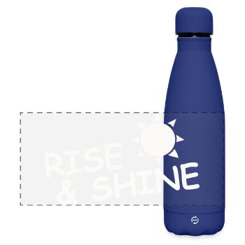 RISE & SHINE - Matte Panorama Isolierflasche 500 ml - Dunkelblau  - Vorne