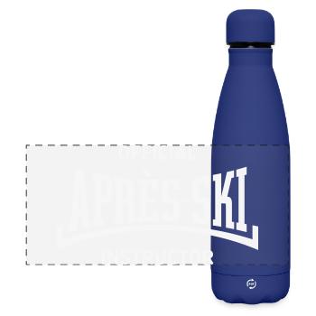 Official Après-Ski Instructor (Konkav / White) - Matte Panorama Isolierflasche 500 ml - Dunkelblau  - Vorne
