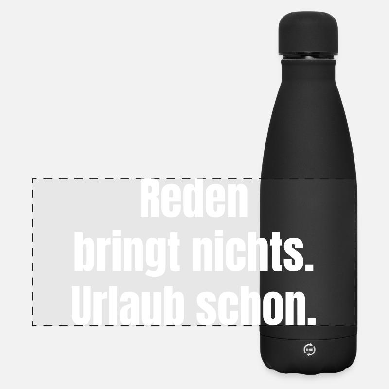Talking doesn't do any good, but holidays do - Matte Panoramic Thermal Bottle 500 ml - black