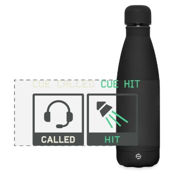 Theatre Technology Crew Stage Technician Sound - Matte Panoramic Thermal Bottle 500 ml - black - Front