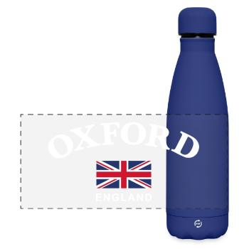 Oxford, England - Matte Panorama Isolierflasche 500 ml - Dunkelblau  - Vorne