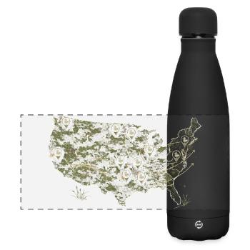 duck shooting - Matte Panoramic Thermal Bottle 500 ml - black - Front