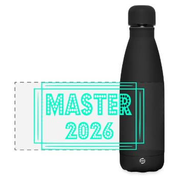 Diplôme 2026 Master - Gourde isotherme panoramique mate 500 ml - noir - Devant
