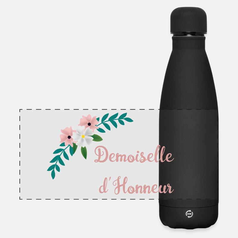 Bridesmaid - Bucolic Collection - Matte Panoramic Thermal Bottle 500 ml - black