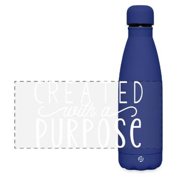 Créée avec un but - Gourde isotherme panoramique mate 500 ml - bleu foncé  - Devant