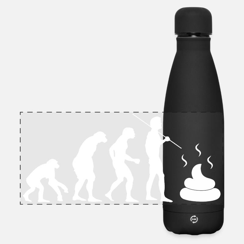 Darmevolution - Matte Panorama Isolierflasche 500 ml - Schwarz