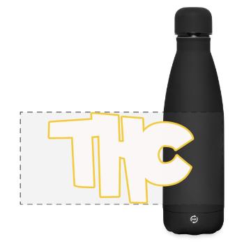 THC - Matte Panorama Isolierflasche 500 ml - Schwarz - Vorne