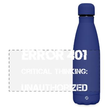 théorie du complot - Gourde isotherme panoramique mate 500 ml - bleu foncé  - Devant