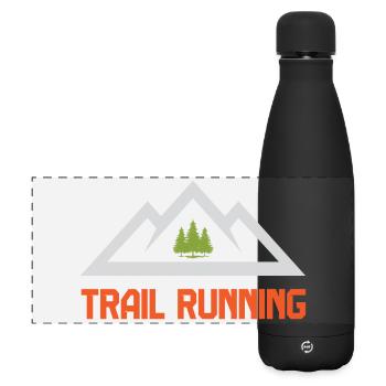 Course en sentier - Gourde isotherme panoramique mate 500 ml - noir - Devant