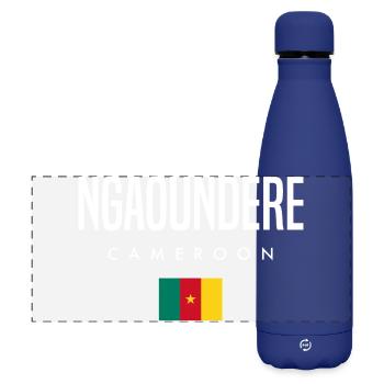 Ngaoundere Cameroon Cameroonian - Matte Panoramic Thermal Bottle 500 ml - dark blue  - Front