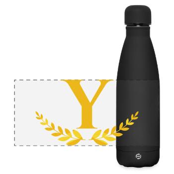 Y - Matte Panoramic Thermal Bottle 500 ml - black - Front