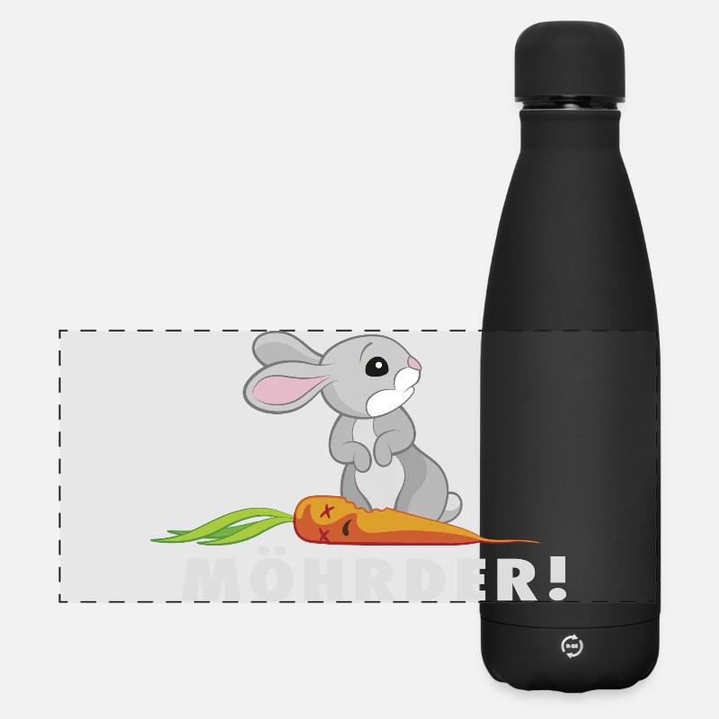 Möhrder - Matte Panorama Isolierflasche 500 ml - Schwarz