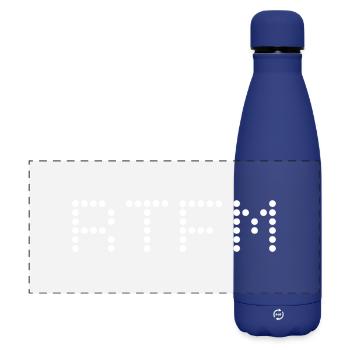 RTFM - Matte Panoramic Thermal Bottle 500 ml - dark blue  - Front