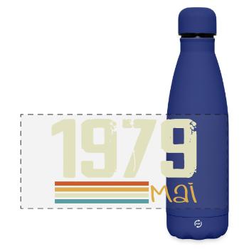 May 1979 - Matte Panoramic Thermal Bottle 500 ml - dark blue  - Front