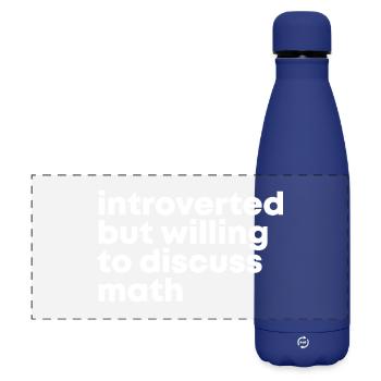 Math - Matte Panoramic Thermal Bottle 500 ml - dark blue  - Front