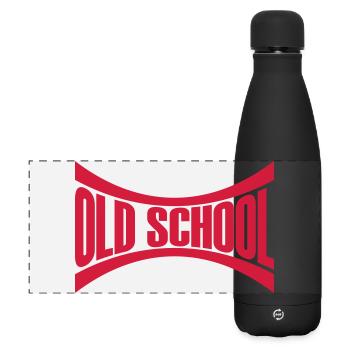 Logo Old School - Gourde isotherme panoramique mate 500 ml - noir - Devant