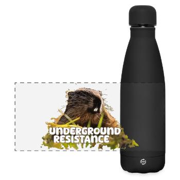 Murmeltier Underground Resistance 2024 - Matte Panorama Isolierflasche 500 ml - Schwarz - Vorne