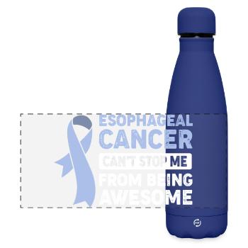 Cancer Esophagus Chemo Cancer Survivor - Matte Panoramic Thermal Bottle 500 ml - dark blue  - Front