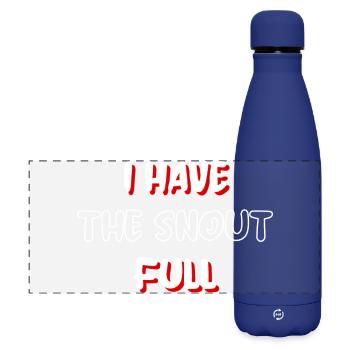 J’ai le museau plein - Gourde isotherme panoramique mate 500 ml - bleu foncé  - Devant