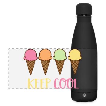 Crème glacée - Gourde isotherme panoramique mate 500 ml - noir - Devant