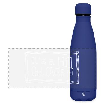 It's a hill get over it – Funny quote for runs - Matte Panoramic Thermal Bottle 500 ml - dark blue  - Front