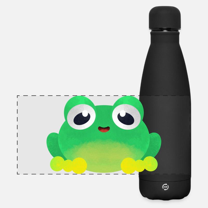 Little Frog - Matte Panoramic Thermal Bottle 500 ml - black