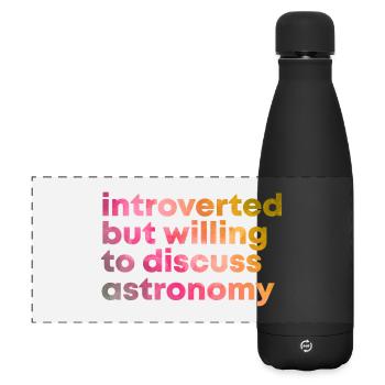 astronomie - Gourde isotherme panoramique mate 500 ml - noir - Devant