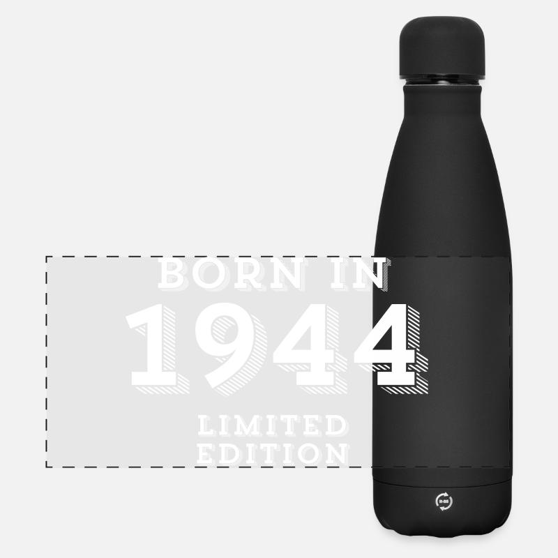 80 years old, year of birth, 1944 - Matte Panoramic Thermal Bottle 500 ml - black