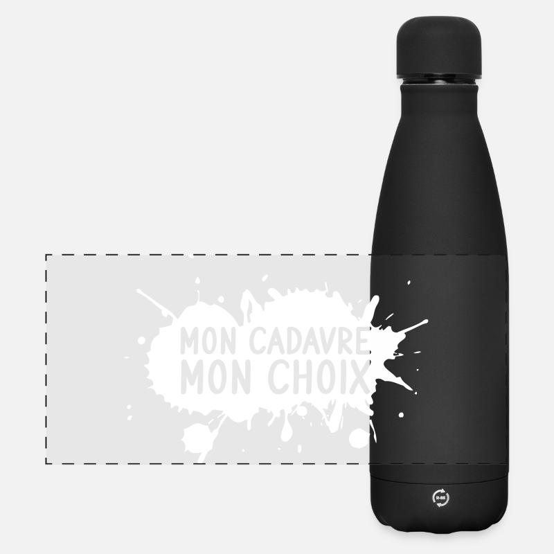 My corpse, my choice - Matte Panoramic Thermal Bottle 500 ml - black