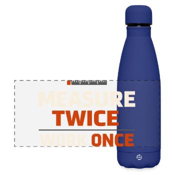 Blue Collar Lifestyle Blue Collar Pride Working - Matte Panoramic Thermal Bottle 500 ml - dark blue  - Front