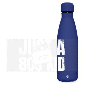 Nur ein 80er Jahre Kind - Matte Panorama Isolierflasche 500 ml - Dunkelblau  - Vorne