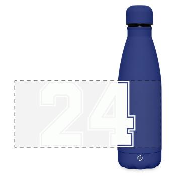 24 - Matte Panoramic Thermal Bottle 500 ml - dark blue  - Front