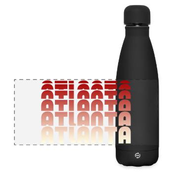 Atlanta Gradient Muster - Matte Panorama Isolierflasche 500 ml - Schwarz - Vorne
